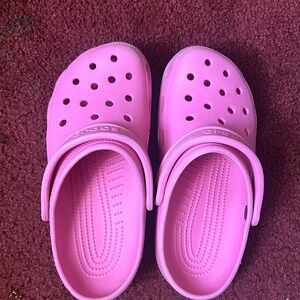 Electric light Pink Crocs Size 8